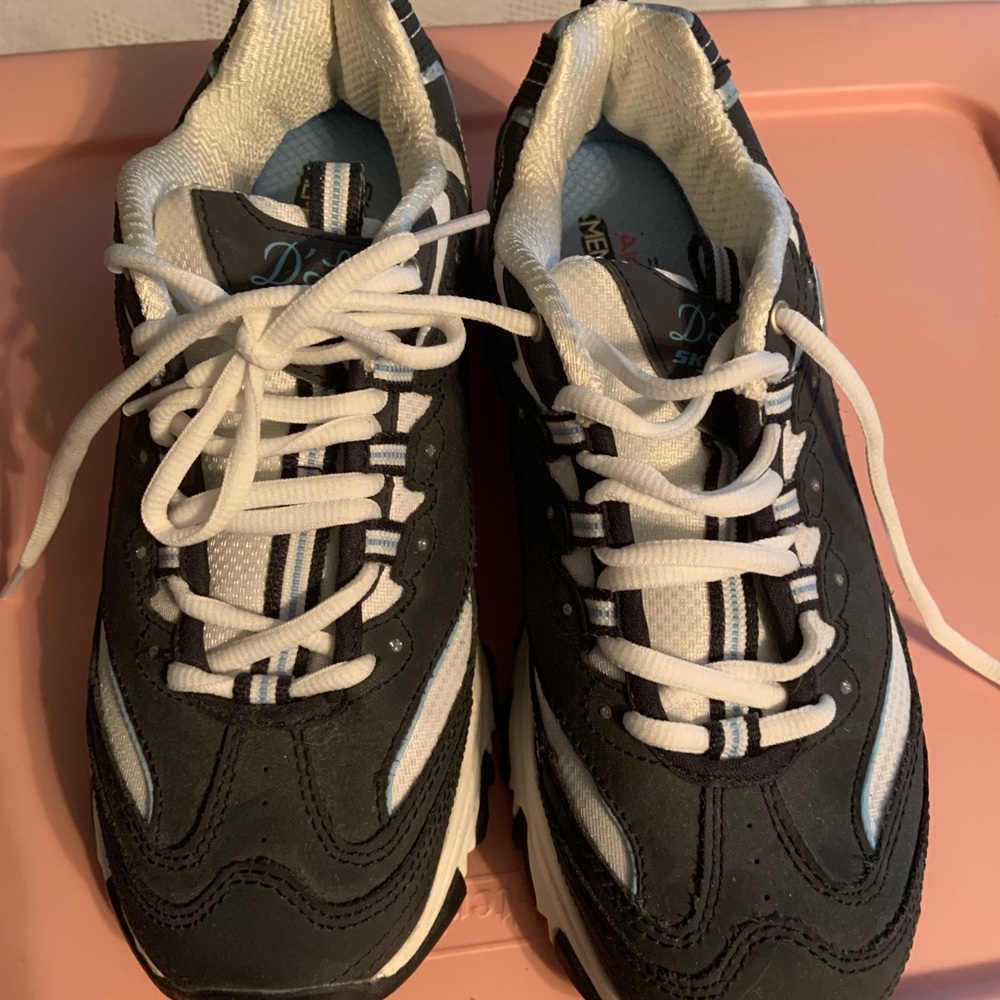 Skechers navy blue and White Athletic Sneakers